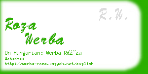 roza werba business card